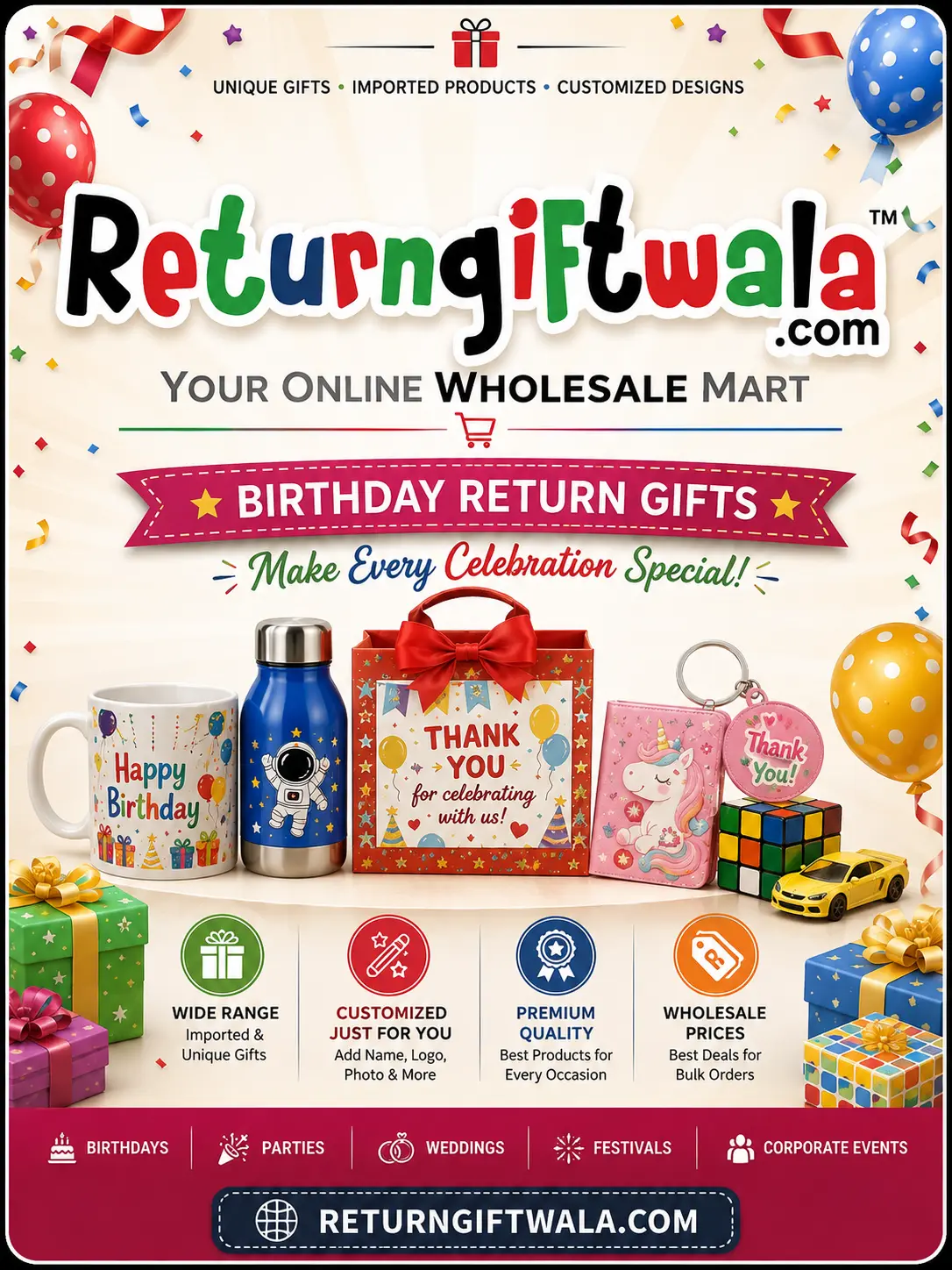 Birthday return gifts for kids